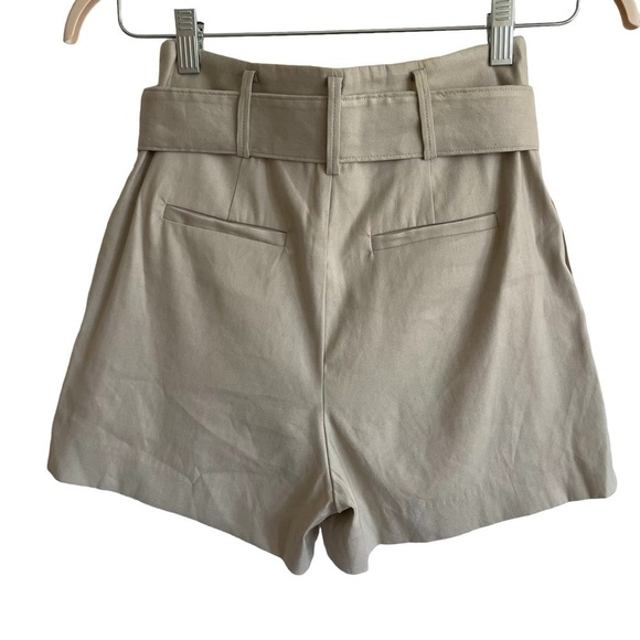 Joie Kaylei Khaki Paperbag Tie Waist Shorts, Size 2 - Picture 4 of 6